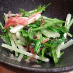 水菜のワサビおかか和え✿お弁当おかず